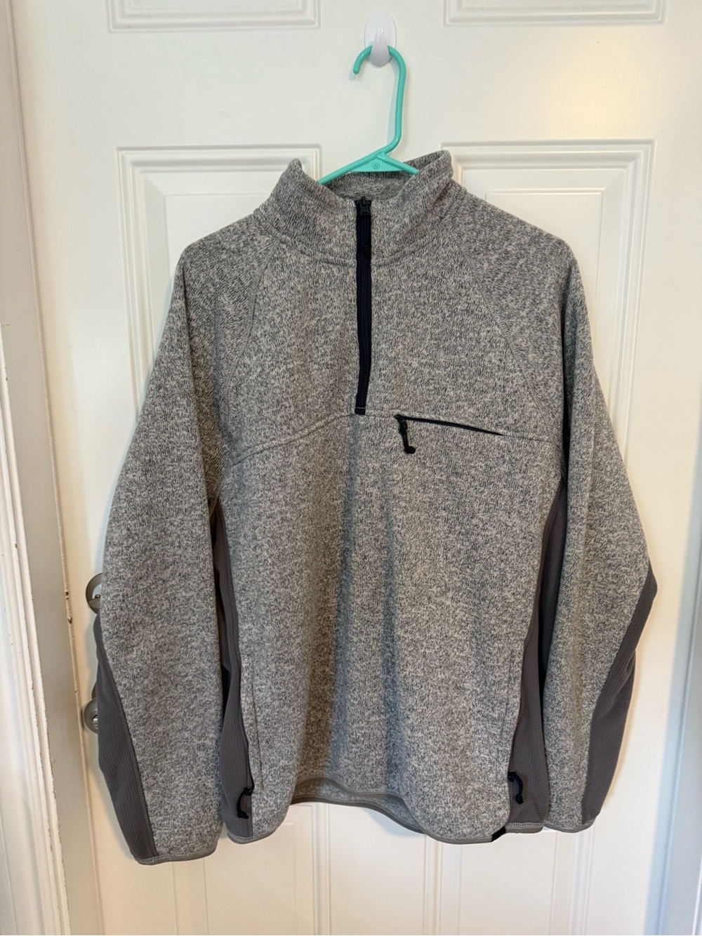 Nordic Ware Gray Half-Zip Knit Pullover Sweater